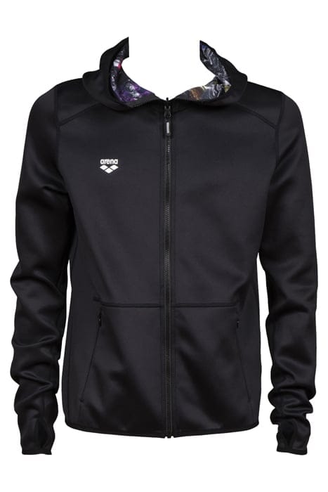 M HOODED SPACER REVERSIBLE F/Z JACKET BLACK-IRIDESCENT STRIP 4
