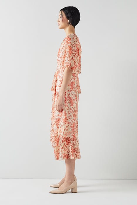 THEA TOILE MIDI DRESS RED 4