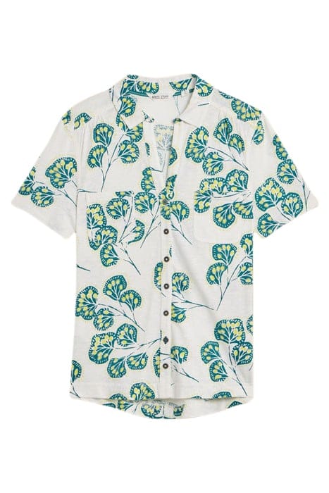 PENNY POCKET JERSEY SHIRT IVORY PRINTED 2