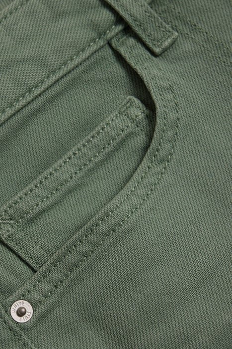 TIA WIDE LEG CROP JEAN MID GREEN 4