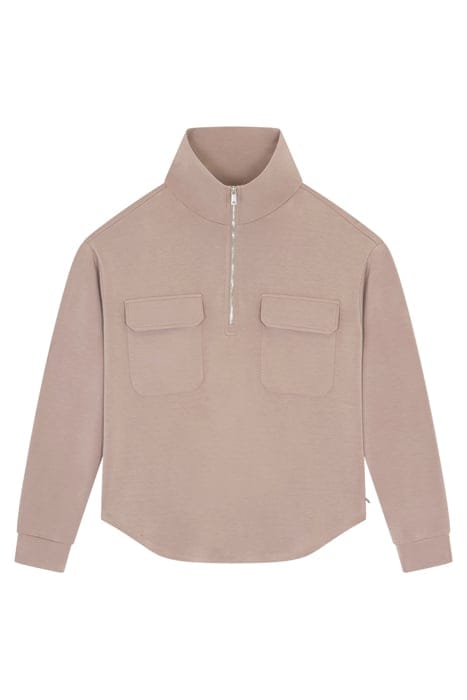 PATCH PKT ZIP FRONT MOCK NECK FUNGI 2