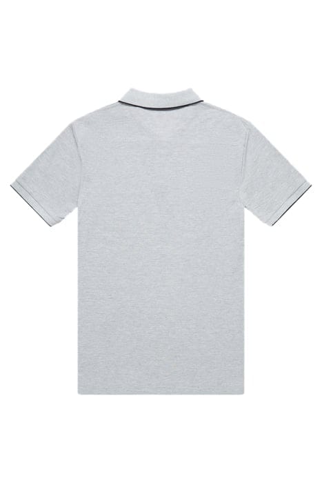 SINGLE TIPPED PIQUE POLO CHARCOAL MEL/MARINE 1
