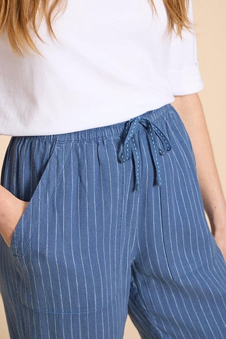 ELLE LINEN BLEND TROUSER BLUE 4