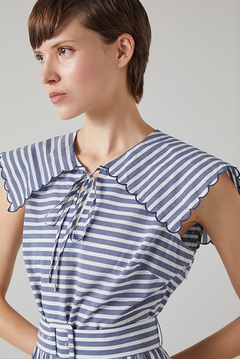 BEAU STRIPE MIDI DRESS NAVY/CREAM 5