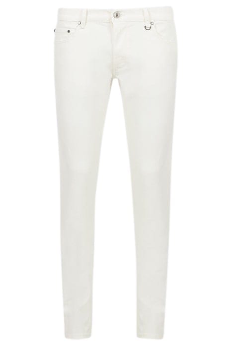 CHELSEA FIT GARMENT WASHED JEAN WITH ZIP CHINA WHITE 1