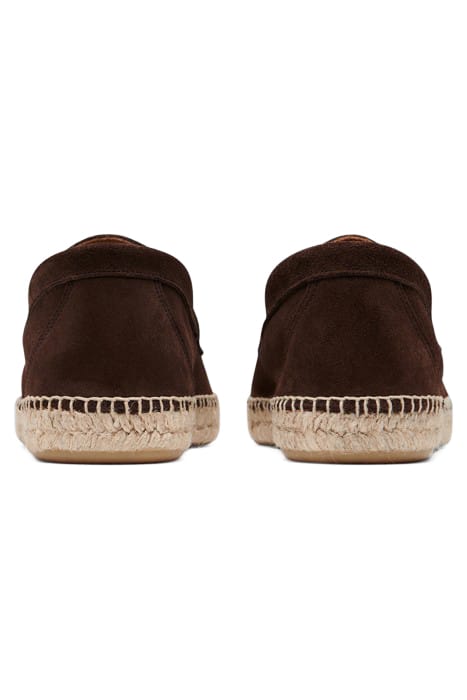 NO LABEL X ABARCA SUEDE ESPADRILLES DARK BROWN 2