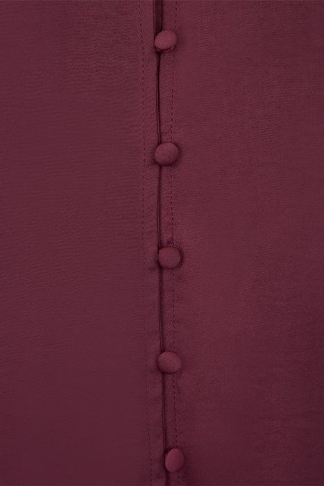 SLEEVELESS BUTTON FRONT BLOUSE BURGUNDY 6