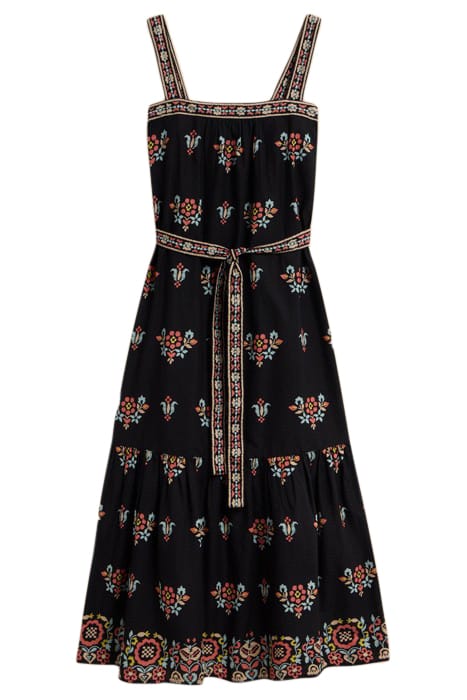 FIONA MAXI DRE BLACK PRINTED 1