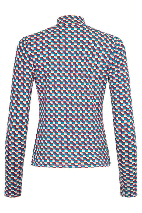 LS MOCK NECK TEE MICRO GEO 2