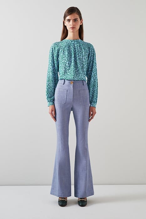 EDELINE - BLOUS GREEN/BLUE 2