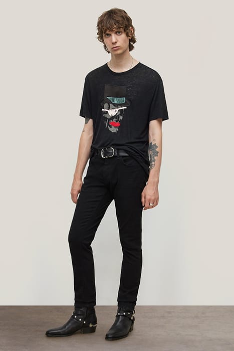 SS CREW TEE - TOP HAT SKULL BLACK 3
