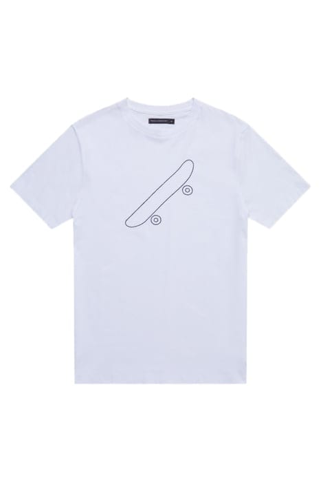 SKATEBOARD EMBROIDERY WHITE 3