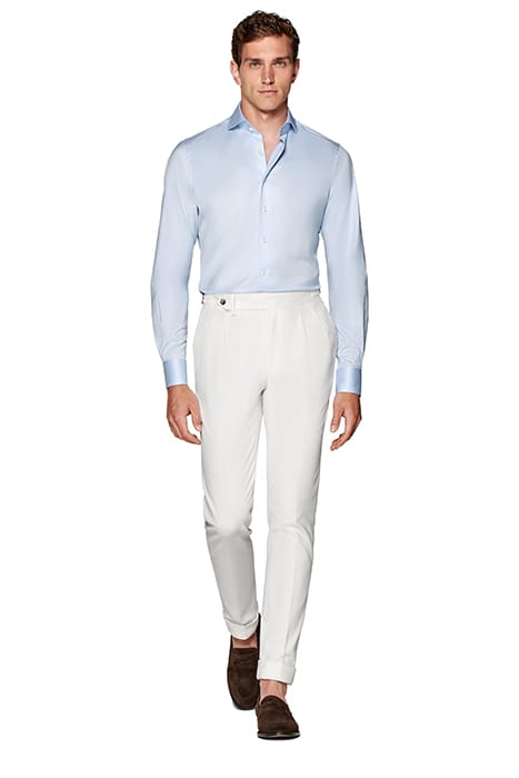 LIGHT BLUE TWILL SLIM FIT SHIRT 2