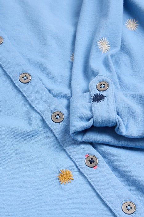 ANNIE EMBROIDERED JERSEY SHIRT BLUE MULTI 4