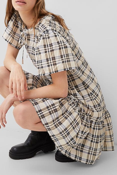 IVY CHECK DRESS BLACK 3
