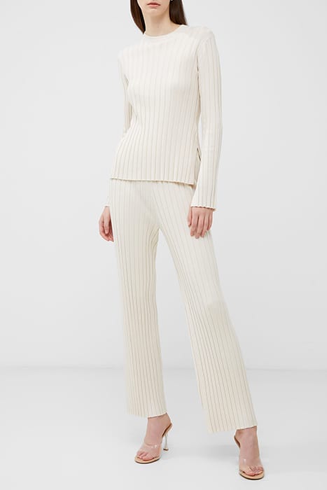 MINAR PLEATED TROUSER WHITE 2