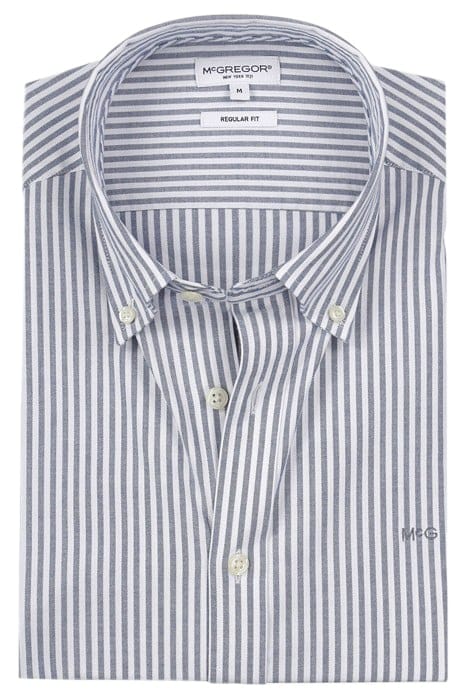 SRETCH OXFORD SHIRT BIG STRIPE NAVY 3