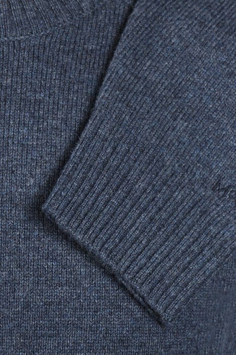 LAMBSWOOL CREW NECK SWEATER NAVY 3