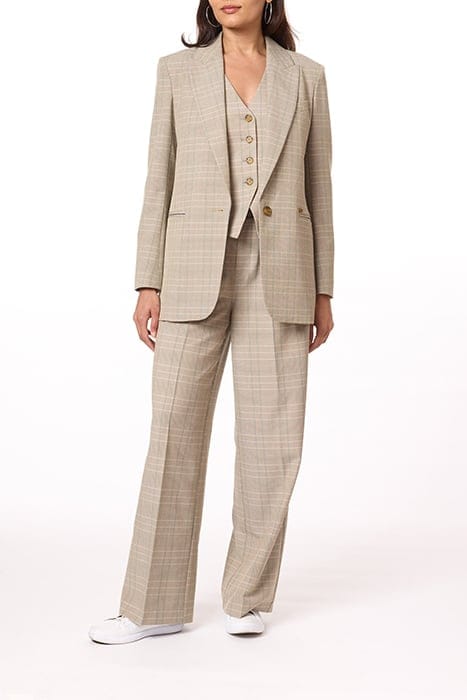 SNGL BREASTED BOYFRIEND BLAZER MULTI PLAID 4