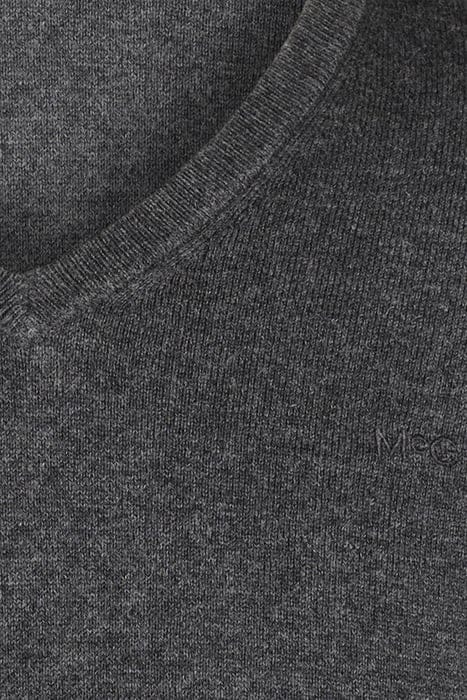 V-NECK SWEATER DARK GREY MELANGE 3