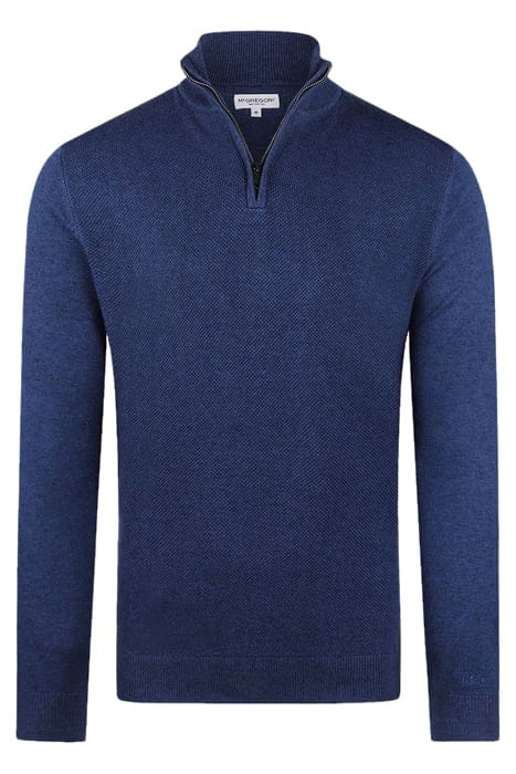 ZIP MOCK SWEATER MARINE 1