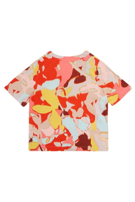 JAMIE LINEN BLEND TOP ORANGE PRINTED 3