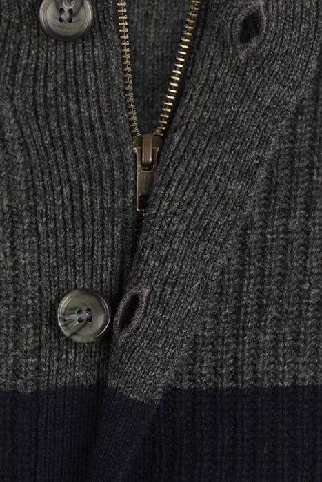 ZIP THRU BUTTON CARDIGAN NAVY 3