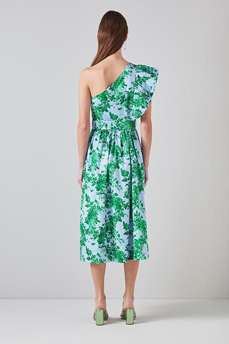 MAUD NEON MIDI DRESS BLUE 2