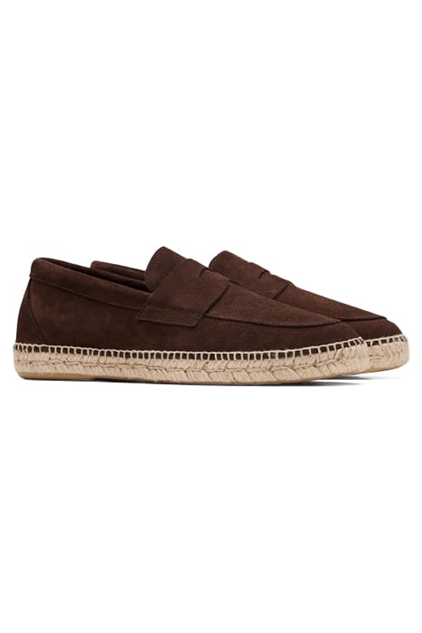 NO LABEL X ABARCA SUEDE ESPADRILLES DARK BROWN 1