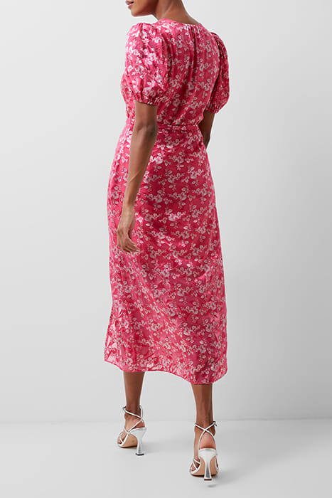 ELIANNA BURNOUT DRESS RED 2