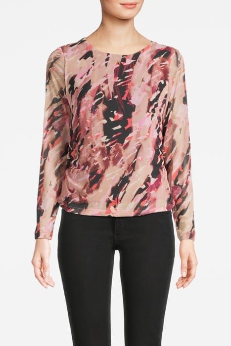COMMA T-SHIRTS BROWN AOP 1