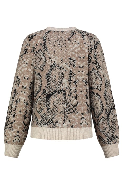 KHLOE PULL BRANDED SNAKE BROWN 2