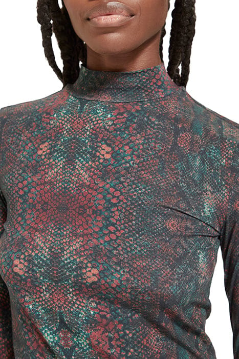 ALL OVER PRINTED MOCKNECK LONG SLEEVED SHIRT SNAKE 6