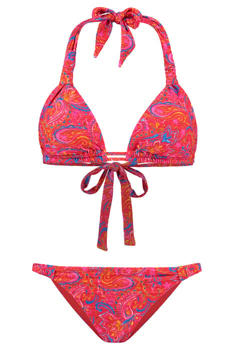 LADIES BIBI BIKINI SET COLOURED PAISLEY RIO RED PAISLEY 4