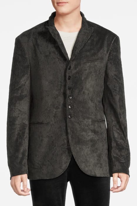 WOODWARD SLIM FIT CONVERTIBLE PEAK LAPEL IRON GREY 1