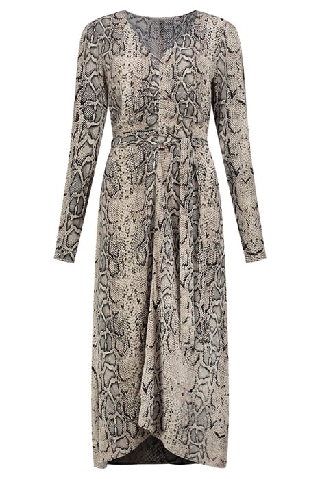 REESE SNAKE DRESS BRANDED SNAKE BROWN 1