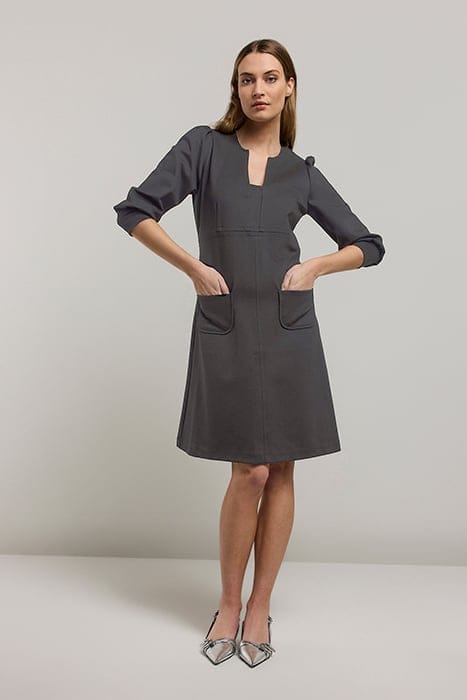 DRESS WITH POCKETS PUNTO MILANO ANTRACIET 1