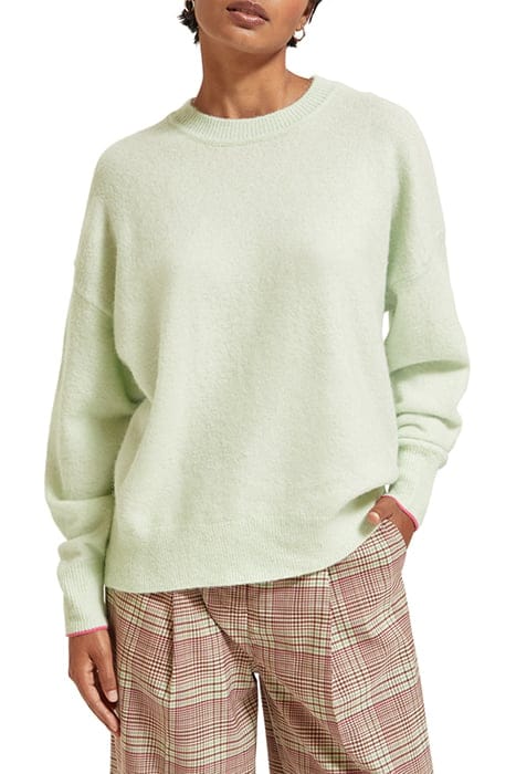 FUZZY CREW NECK PULLOVER LIGHT MINT 1