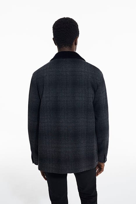 BLOUSON CARREAUX GRIS ET NOIR ZIPE GREY BLACK 2