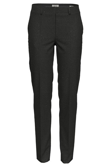 LOWRY - MID RISE SLIM LEG SEQUIN JACQUARD PANTS BLACK 4