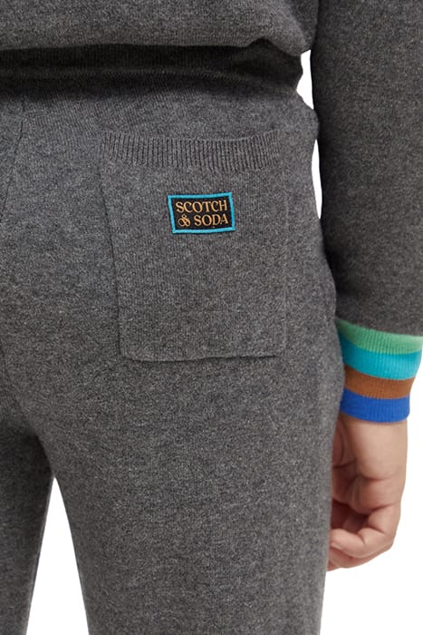 BOYS KNITTED SWEATPANTS CONTAINS ORGANIC COTTON ANTRA MELANG 7