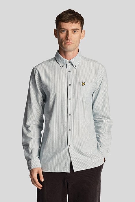 STRIPE OXFORD SHIRT COURT GREEN / WHITE 1