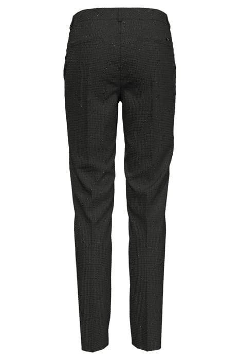 LOWRY - MID RISE SLIM LEG SEQUIN JACQUARD PANTS BLACK 5