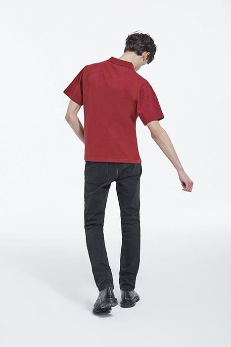 POLO MC DETAIL BRODERIE BORDEAUX 4