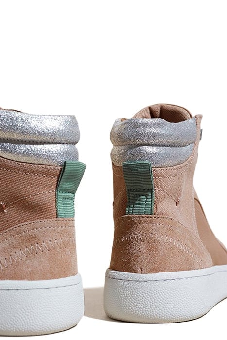 LEATHER SUEDE HI TOP TRAINER LIGHT PINK 4