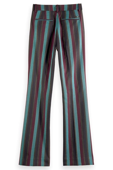 VIOLET - GLITTER STRIPE HIGH RISE FLARE PANT HERITAGE LUREX  5