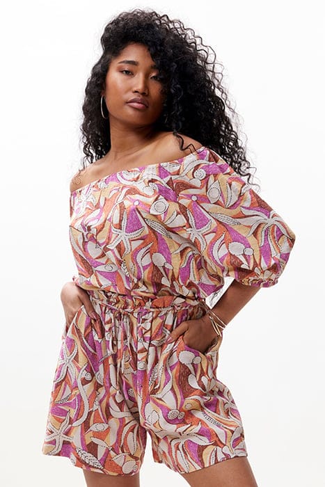 OFF-SHOULDER SMOCK TOP COPPER 1