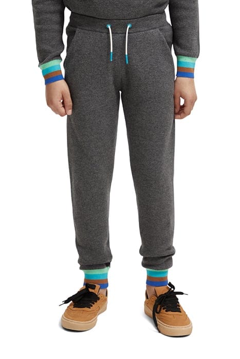 BOYS KNITTED SWEATPANTS CONTAINS ORGANIC COTTON ANTRA MELANG 1