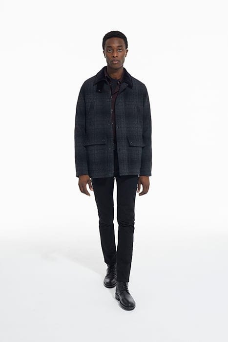 BLOUSON CARREAUX GRIS ET NOIR ZIPE GREY BLACK 3