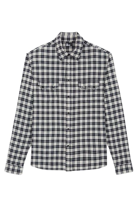 CHEMISE TISSU GAUFFRE AVEC POCHES PLAQUEES LIGHT GREY 3